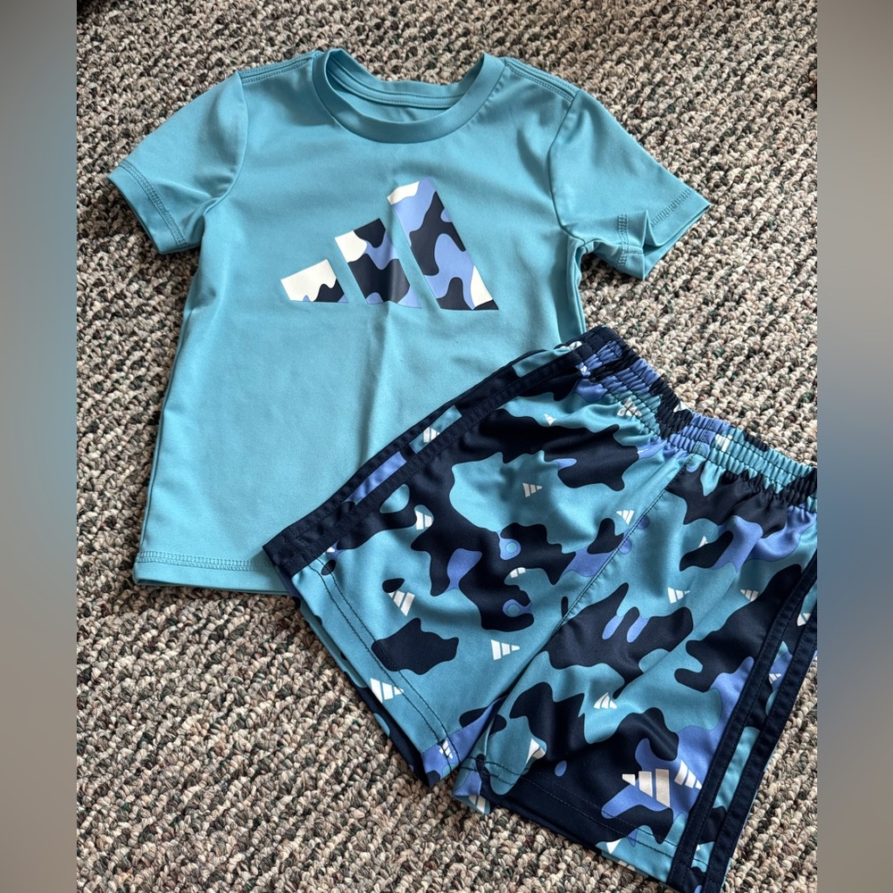 adidas Originals Kids Set - Teal and Navy Camo